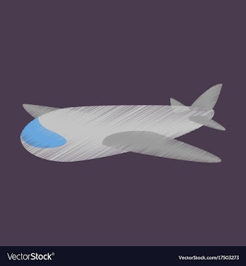 Flat shading style icon toy airplane vector image