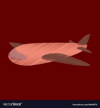 Flat shading style icon toy airplane vector image