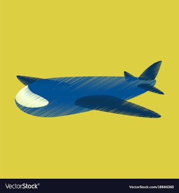 Flat shading style icon toy airplane vector image