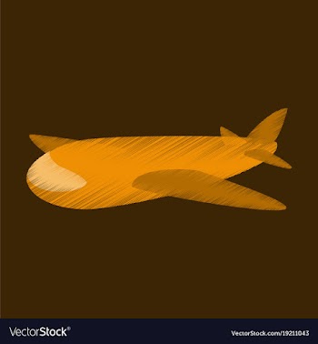 Flat shading style icon toy airplane vector image