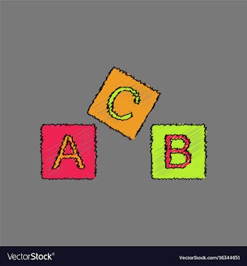 Flat shading style icon toy blocks vector image