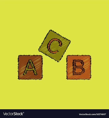 Flat shading style icon toy blocks vector image