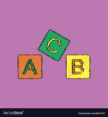 Flat shading style icon toy blocks vector image
