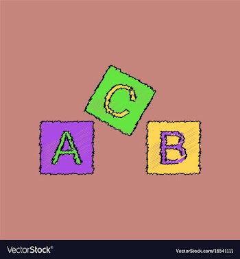 Flat shading style icon toy blocks vector image