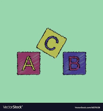 Flat shading style icon toy blocks vector image