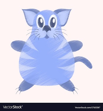 Flat shading style icon toy cat vector image