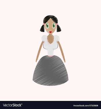 Flat shading style icon toy doll vector image