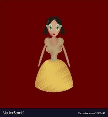 Flat shading style icon toy doll vector image