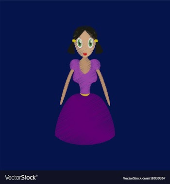 Flat shading style icon toy doll vector image