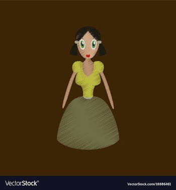 Flat shading style icon toy doll vector image