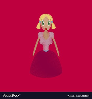 Flat shading style icon toy doll vector image