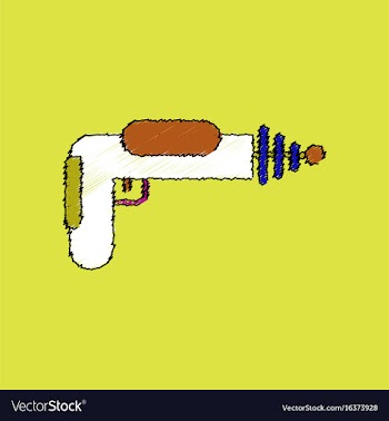 Flat shading style icon toy gun vector image