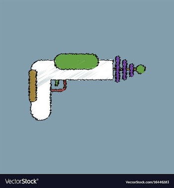 Flat shading style icon toy gun vector image