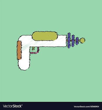 Flat shading style icon toy gun vector image