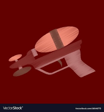 Flat shading style icon toy gun vector image