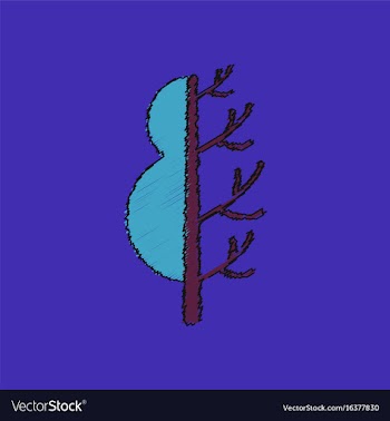 Flat shading style icon tree in winter and summer vector image