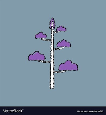 Flat shading style icon tree vector image