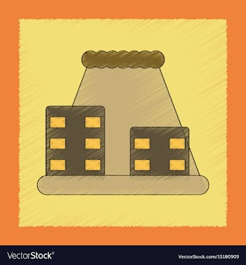Flat shading style icon tsunami city vector image