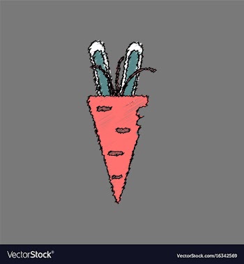 Flat shading style icon turnip plant vector image