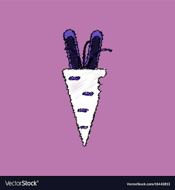 Flat shading style icon turnip plant vector image
