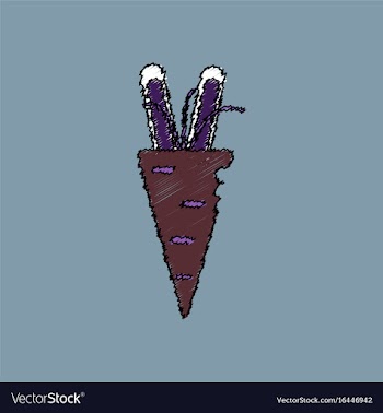 Flat shading style icon turnip plant vector image