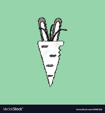 Flat shading style icon turnip plant vector image