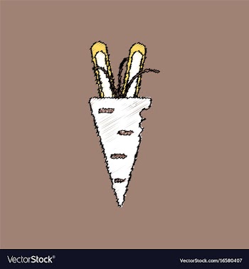 Flat shading style icon turnip plant vector image