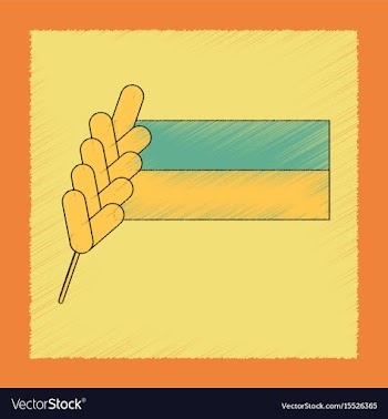 Flat shading style icon ukrainian flag vector image