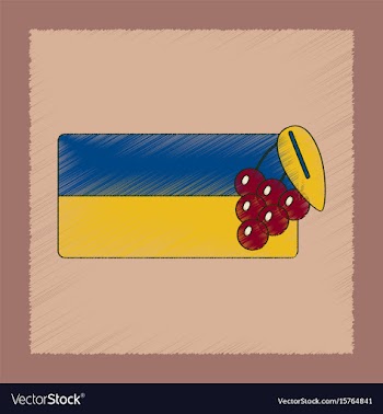 Flat shading style icon ukrainian flag vector image