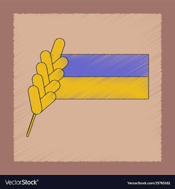 Flat shading style icon ukrainian flag vector image
