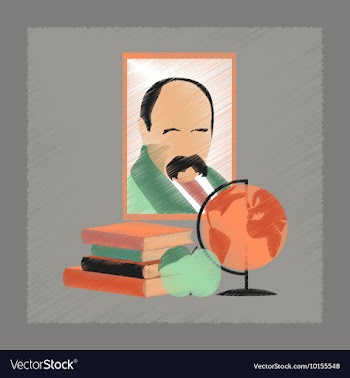 Flat shading style icon Ukrainian literature vector image