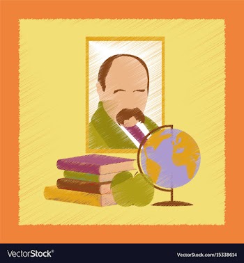 Flat shading style icon ukrainian literature vector image