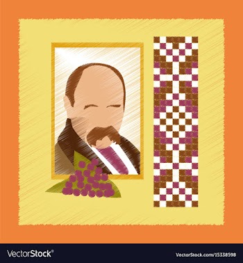 Flat shading style icon ukrainian portrait vector image