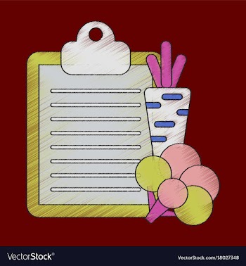 Flat shading style icon vegetable menu vector image
