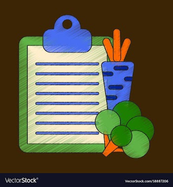 Flat shading style icon vegetable menu vector image