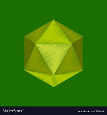 Flat shading style icon virus vector image