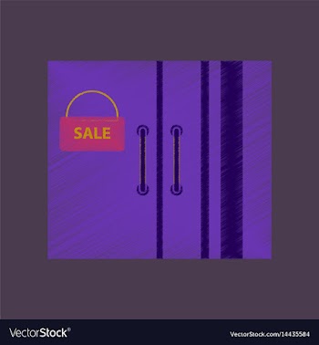 Flat shading style icon wardrobe sale black friday vector image