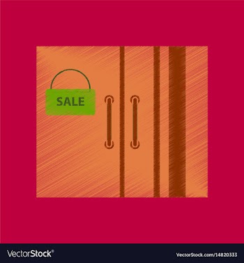 Flat shading style icon wardrobe sale black friday vector image