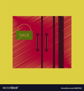 Flat shading style icon wardrobe sale black friday vector image