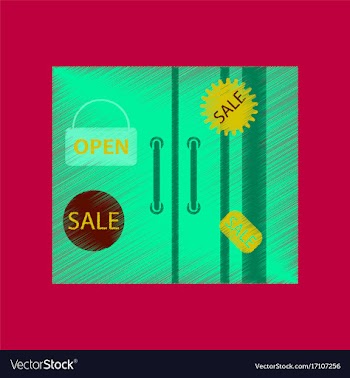 Flat shading style icon wardrobe sale discounts vector image
