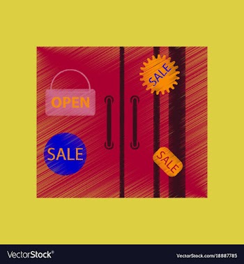 Flat shading style icon wardrobe sale discounts vector image