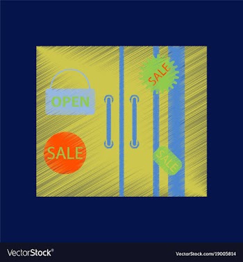 Flat shading style icon wardrobe sale discounts vector image