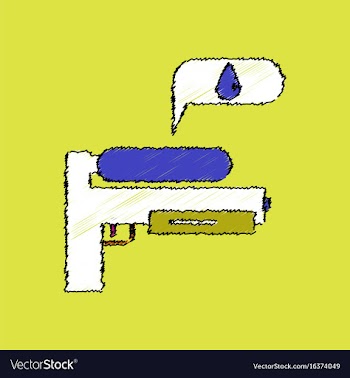 Flat shading style icon water gun vector image