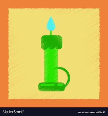 Flat shading style icon wax candle vector image