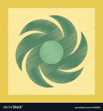 Flat shading style icon weather vane vector image