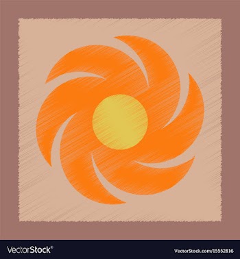 Flat shading style icon weather vane vector image