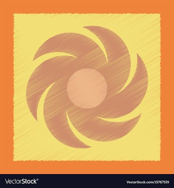 Flat shading style icon weather vane vector image