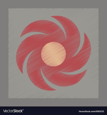 Flat shading style icon weather vane vector image