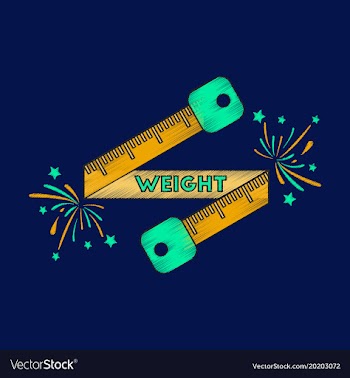 Flat shading style icon weight loss logo vector image
