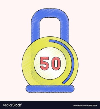 Flat shading style icon weight vector image